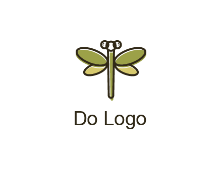 abstract dragonfly logo