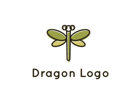 abstract dragonfly logo