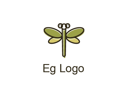 abstract dragonfly logo