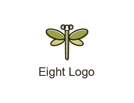 abstract dragonfly logo