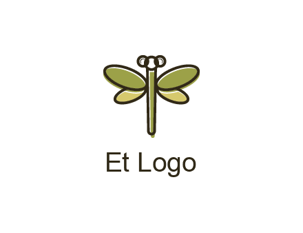 abstract dragonfly logo