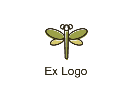 abstract dragonfly logo