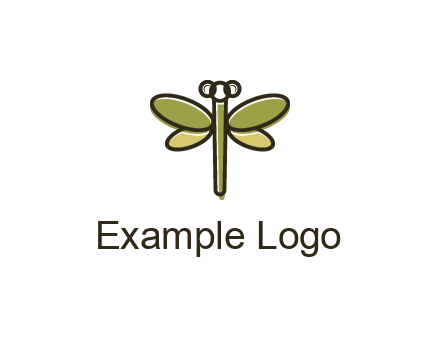 abstract dragonfly logo