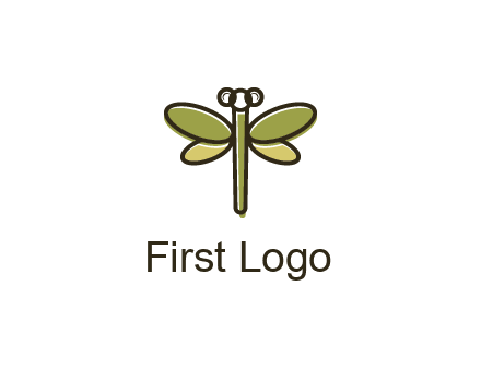abstract dragonfly logo