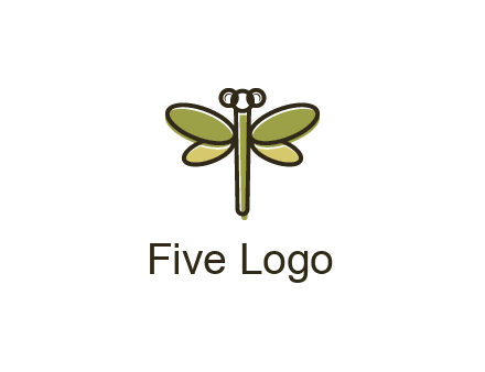 abstract dragonfly logo