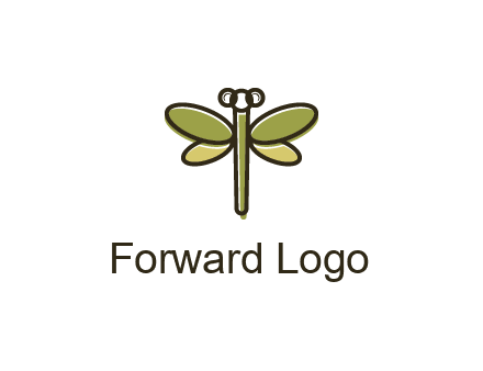 abstract dragonfly logo