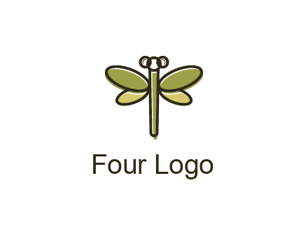 abstract dragonfly logo