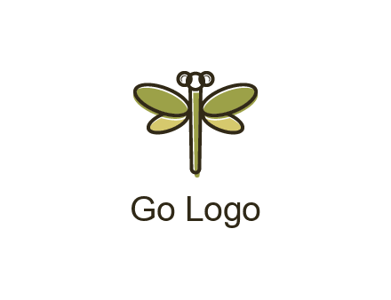 abstract dragonfly logo