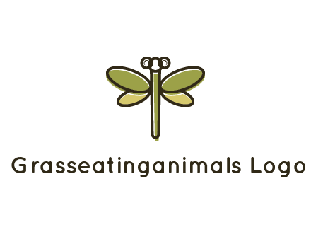 abstract dragonfly logo