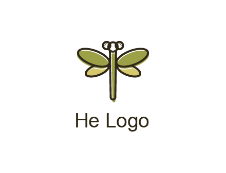 abstract dragonfly logo