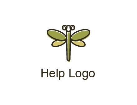 abstract dragonfly logo