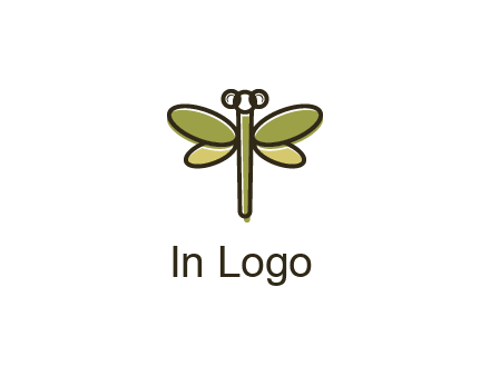 abstract dragonfly logo