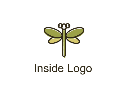 abstract dragonfly logo