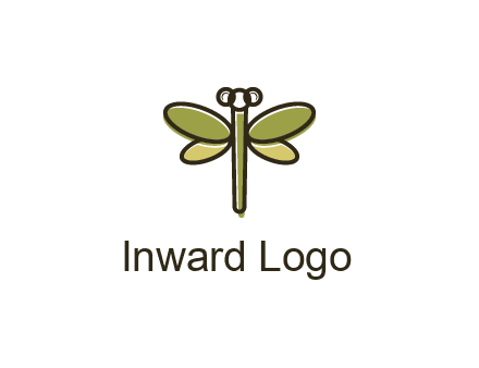 abstract dragonfly logo