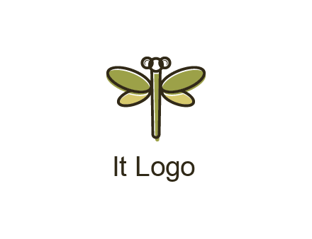 abstract dragonfly logo