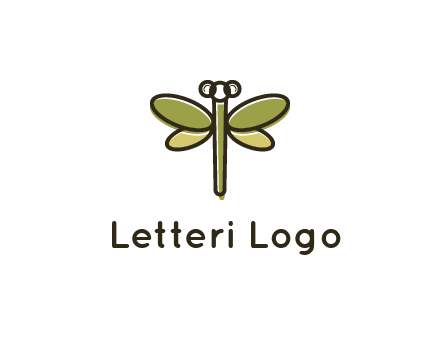 abstract dragonfly logo