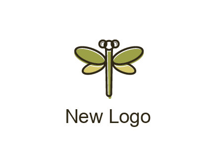 abstract dragonfly logo