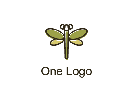 abstract dragonfly logo