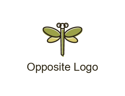 abstract dragonfly logo
