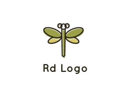 abstract dragonfly logo
