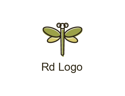 abstract dragonfly logo
