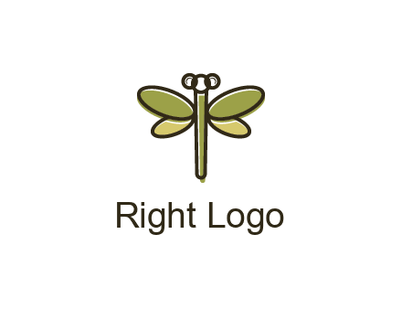 abstract dragonfly logo