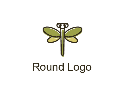 abstract dragonfly logo