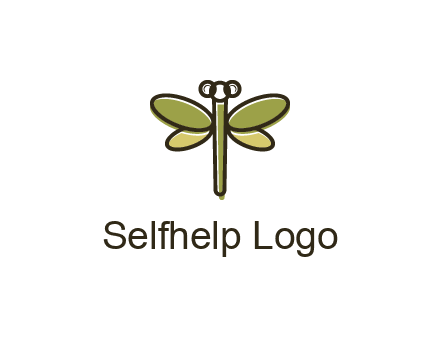 abstract dragonfly logo