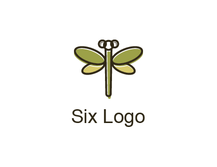abstract dragonfly logo