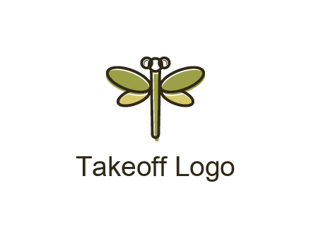 abstract dragonfly logo
