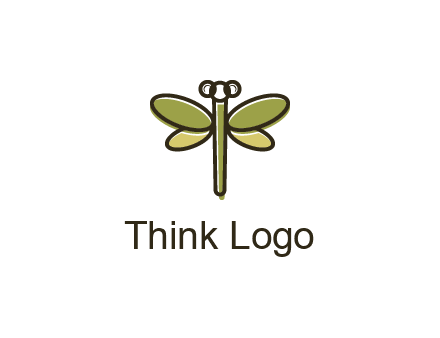 abstract dragonfly logo