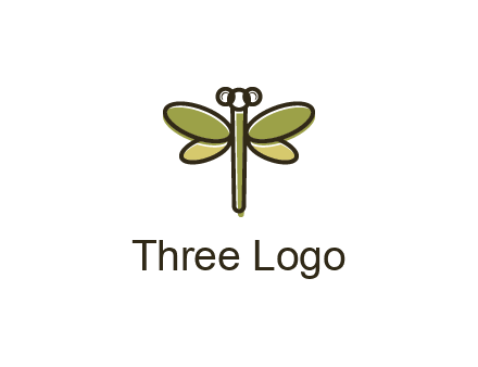 abstract dragonfly logo