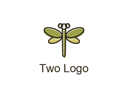 abstract dragonfly logo