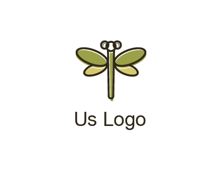abstract dragonfly logo