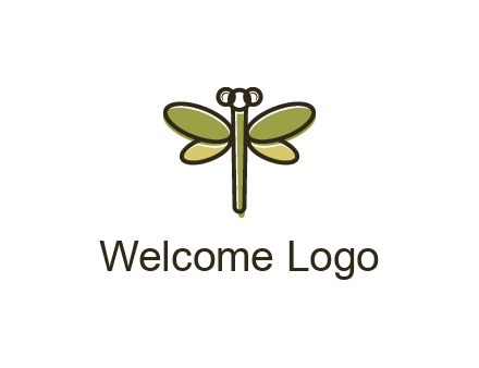 abstract dragonfly logo