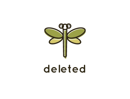 abstract dragonfly logo