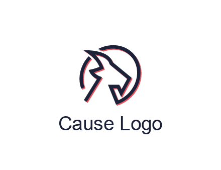 goat face outline logo