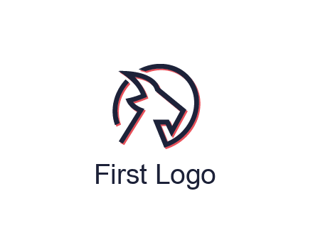 goat face outline logo