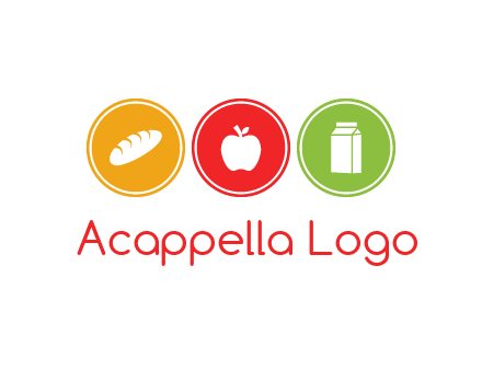 grocery in the centre of circle graphic