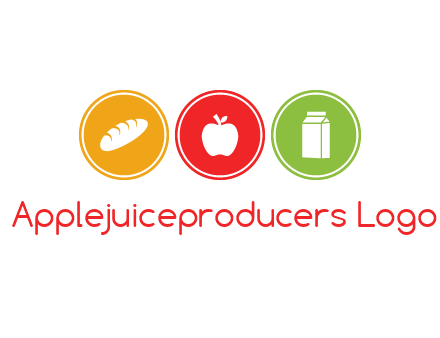 grocery in the centre of circle graphic