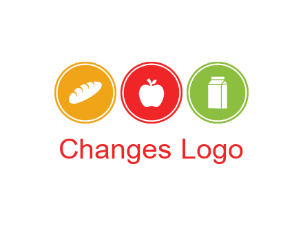 grocery in the centre of circle graphic