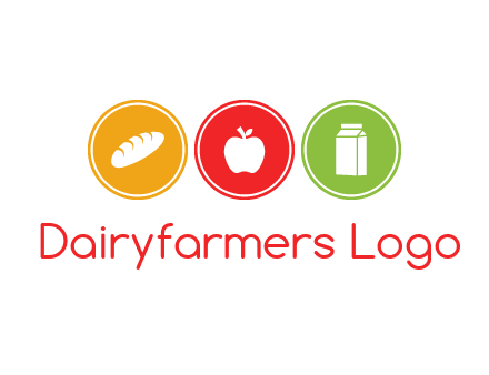 grocery in the centre of circle graphic
