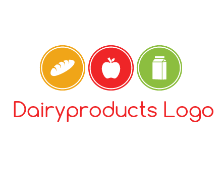 grocery in the centre of circle graphic