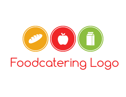 grocery in the centre of circle graphic