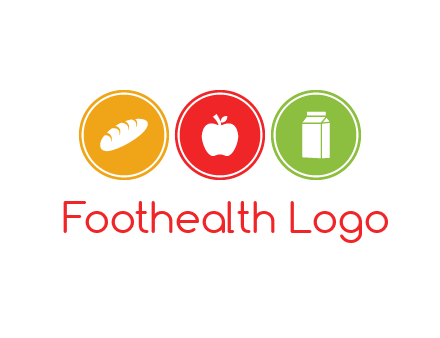 grocery in the centre of circle graphic