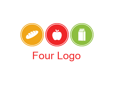 grocery in the centre of circle graphic