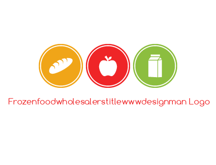 grocery in the centre of circle graphic