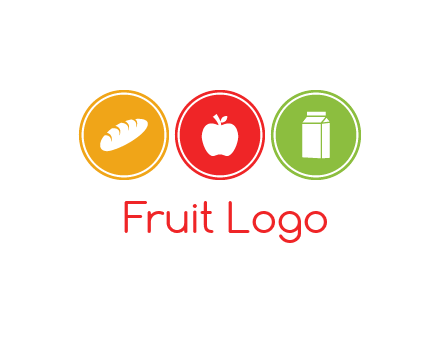 grocery in the centre of circle graphic