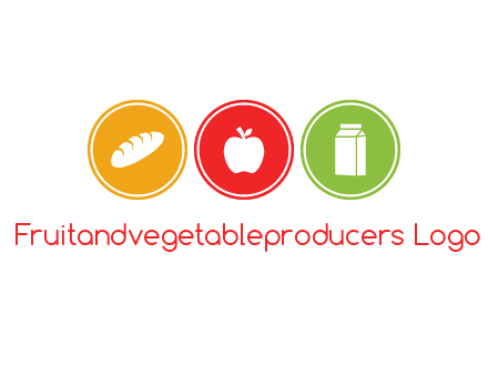 grocery in the centre of circle graphic