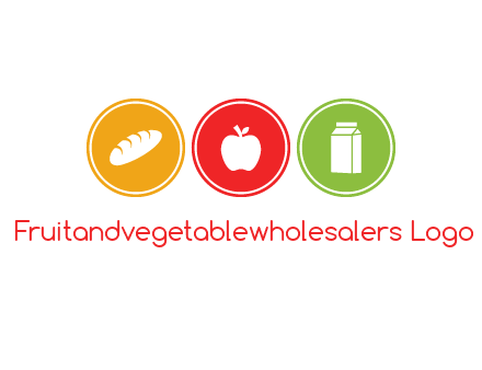 grocery in the centre of circle graphic